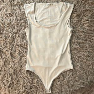Abercrombie and Fitch sleek sleeveless fabric, cap sleeve bodysuit